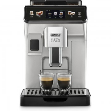 De'Longhi ECAM450.86.T Eletta Explore Αυτόματη Μηχανή Espresso 1450W Πίεσης 19bar για Cappuccino με Μύλο Άλεσης Titanium